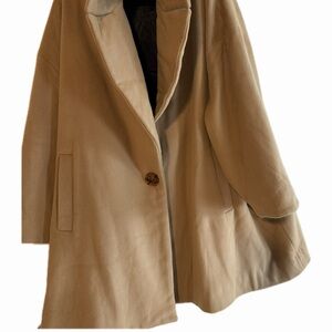 100% cashmere - Elegant Tan Women's Coat - Michel Klein